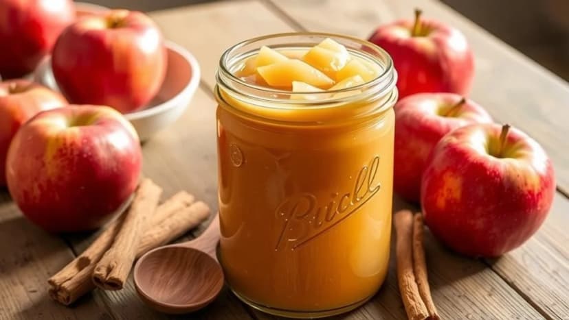 Äppelmos med syltsocker och kanel