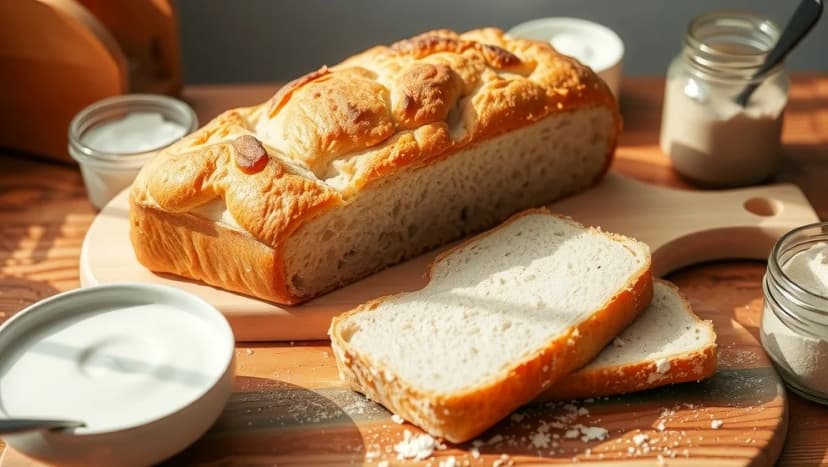 Bröd med yoghurt och jäst hemma