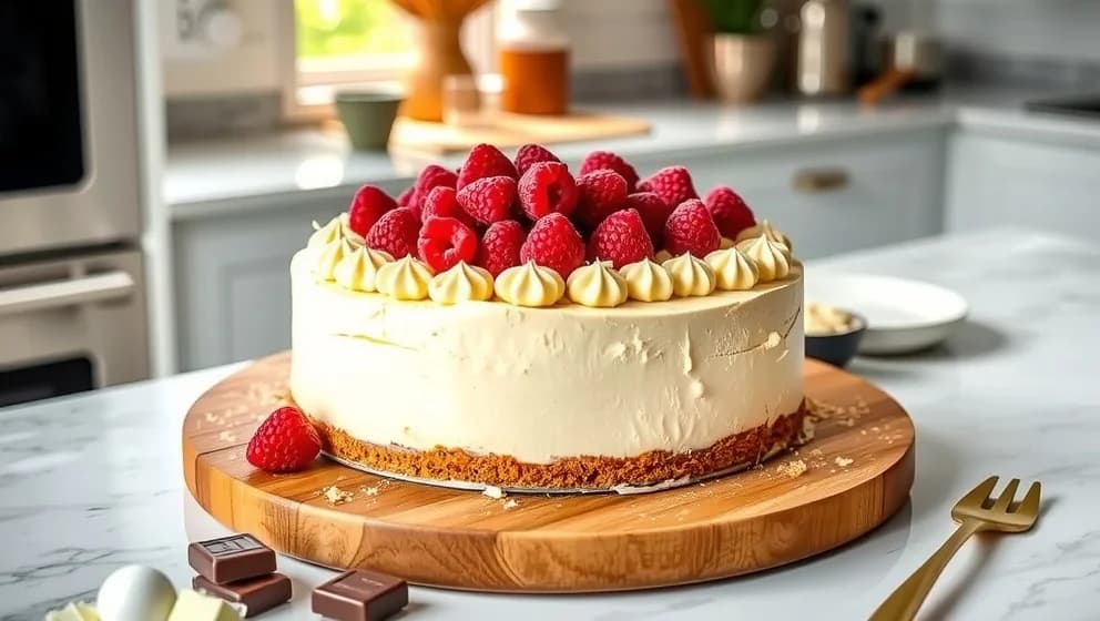 Cheesecake hallon vit choklad hemma