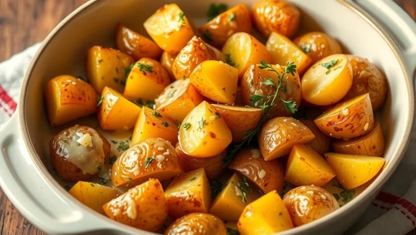 Färskpotatis i ugn med parmesan