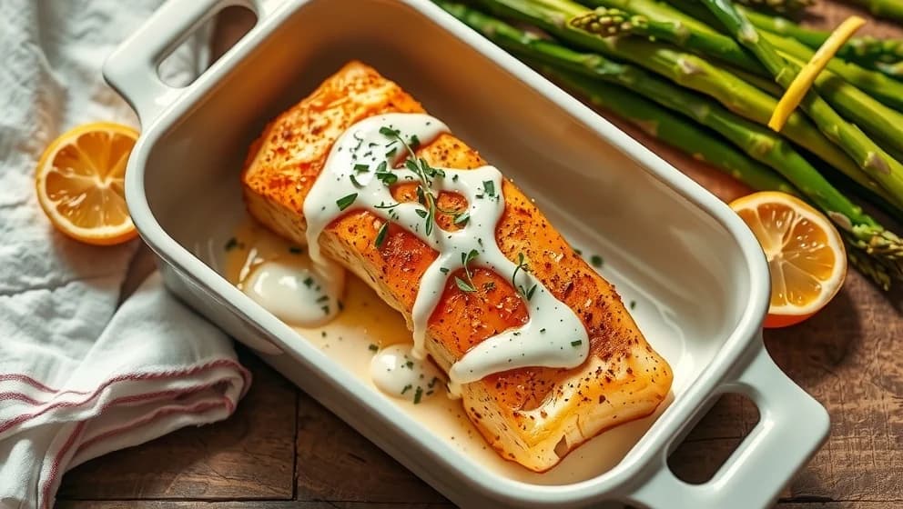 Fisk i ugn med grädde så blir det gott