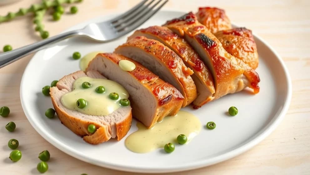 Fläskfilé med grönpepparsås så gör du det