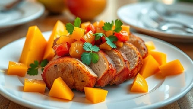 Fläskfile med mango chutney på hemmaplan