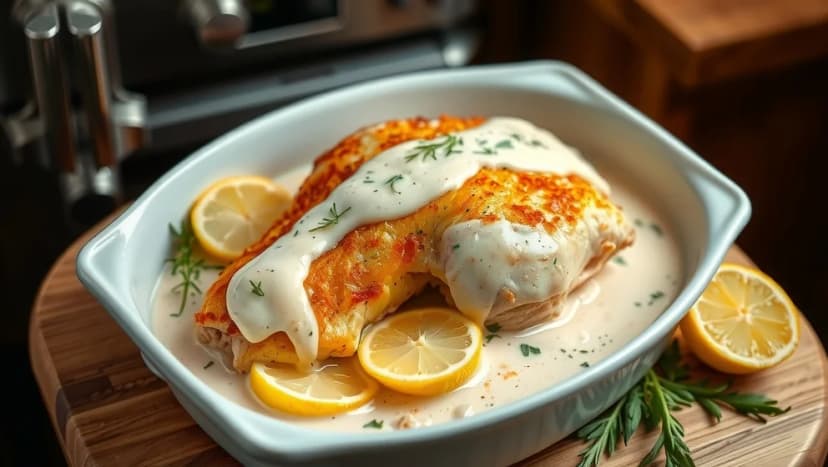 Fryst kyckling i ugn med sås så blir den saftig