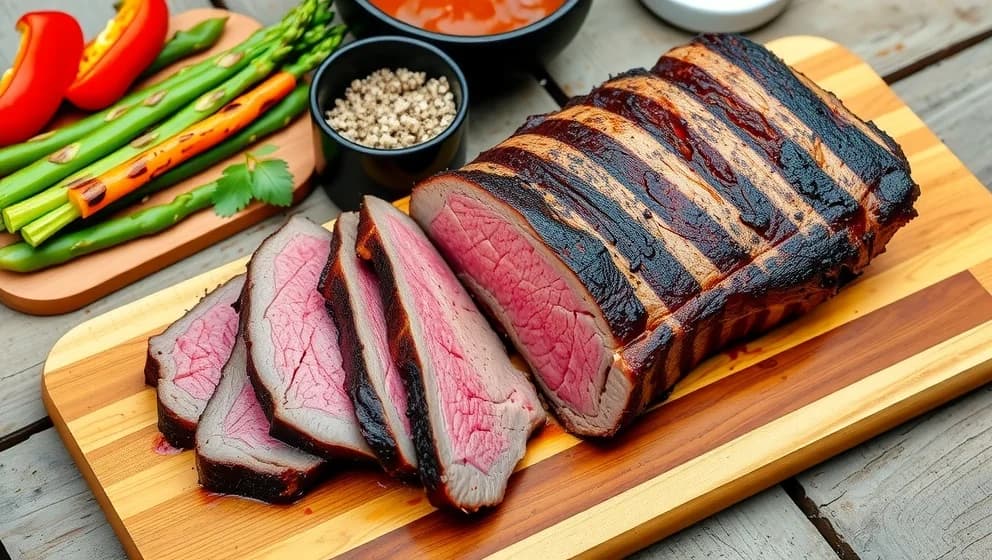 Grillad oxfile med tillbehör hemma