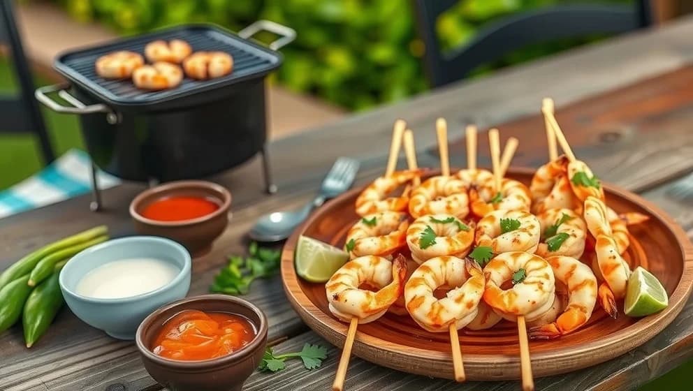 Grillade räkor thai style på hemmaplan