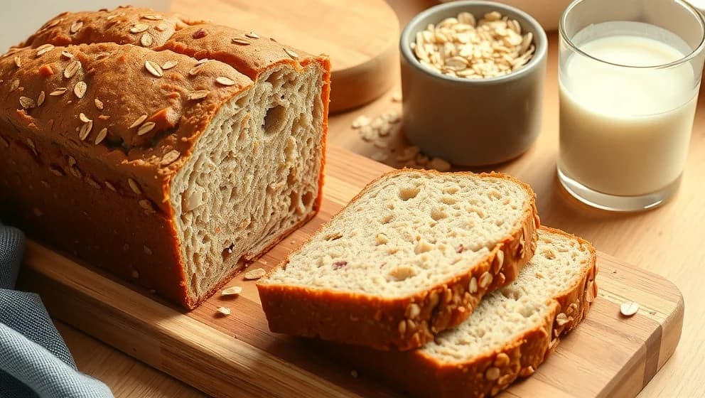 Havregrynsgröt bröd i långpanna