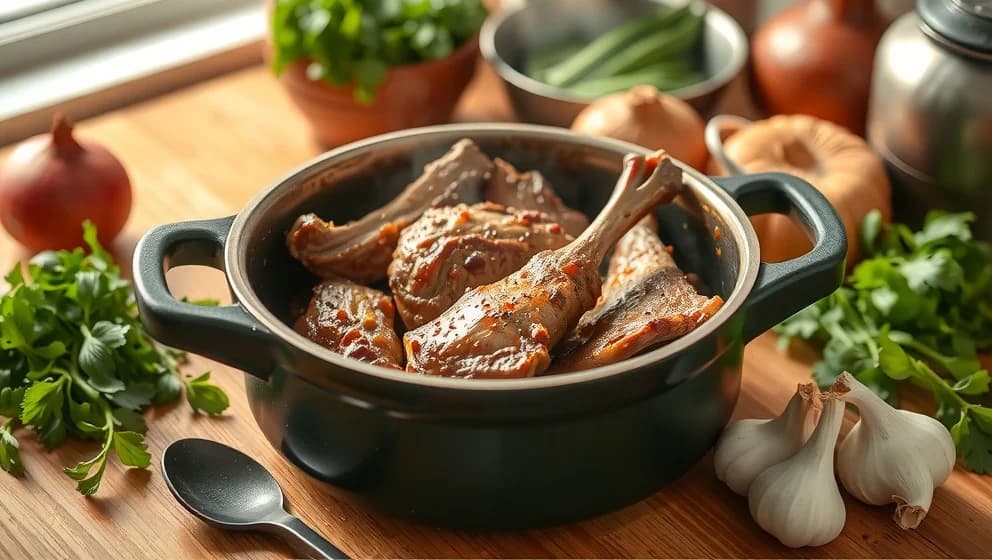 Helstekt kotlettrad i gryta hemma