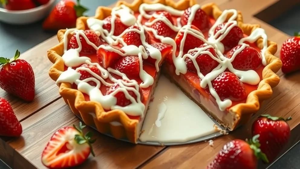 Jordgubbspaj med vit choklad hemma