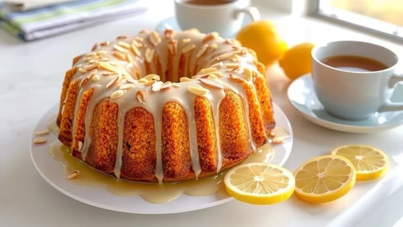 Kaka med mandelmassa och citron hemma