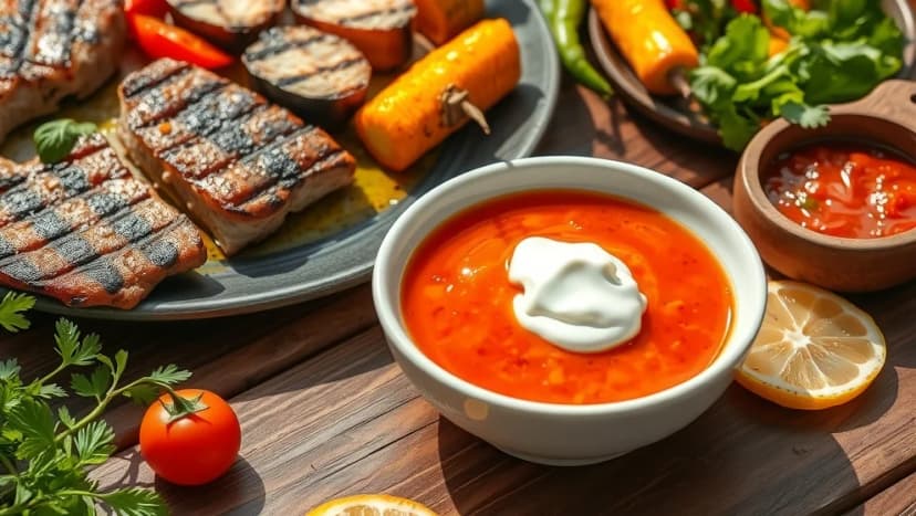 Kall sås till grillat med crème fraiche