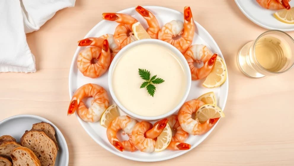 Kall sås till räkor som smaksätter räkorna