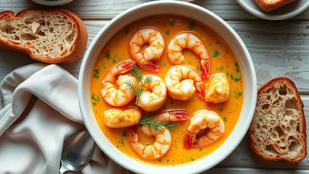 Krämig fiskgryta med räkor och dill