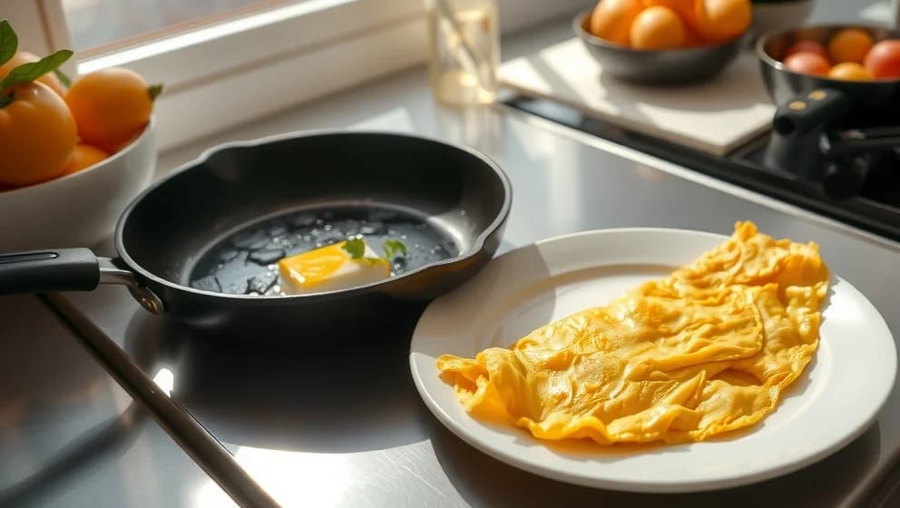 Krämig omelett i stekpannan på bara 5 minuter