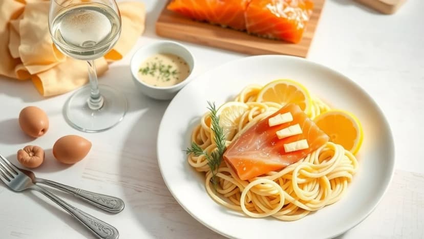 Krämig pasta med kallrökt lax hemma