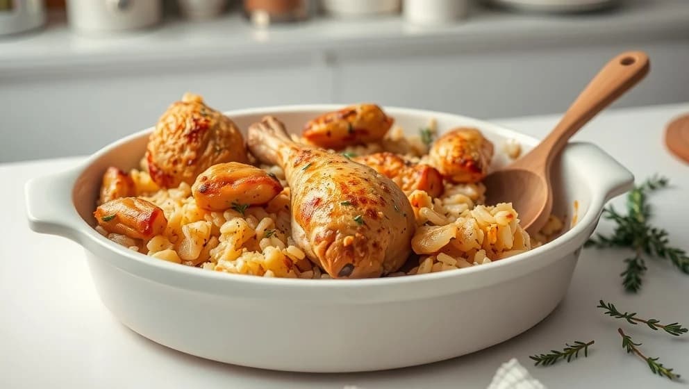 Kyckling gratäng med ris hemma