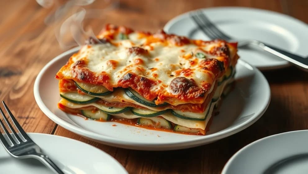 Lasagne med zucchini och fetaost