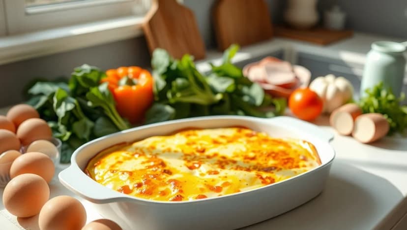 Matig omelett i ugn för dagen