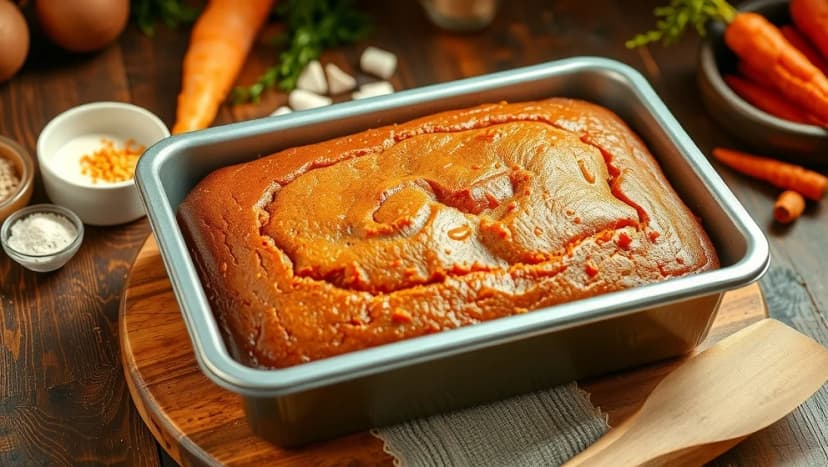 Morotskaka i långpanna med olja