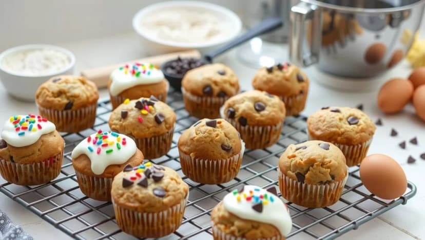 Muffins med glasyr och strössel som smakar bäst