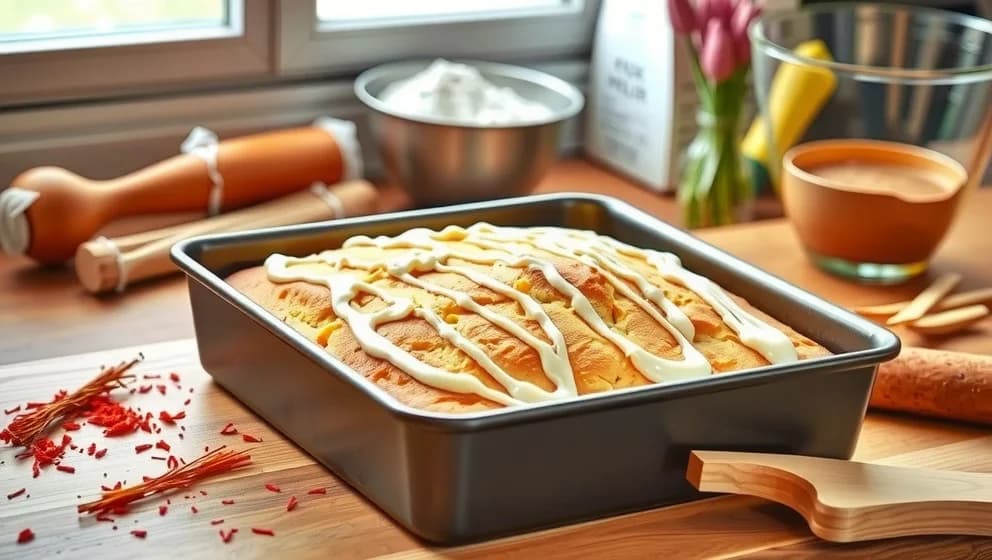 Saffranskaka i långpanna med frosting