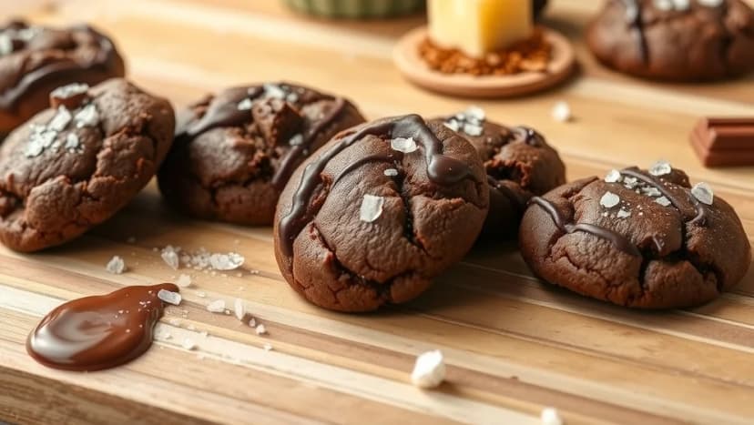 Sega chokladkakor med havssalt hemma