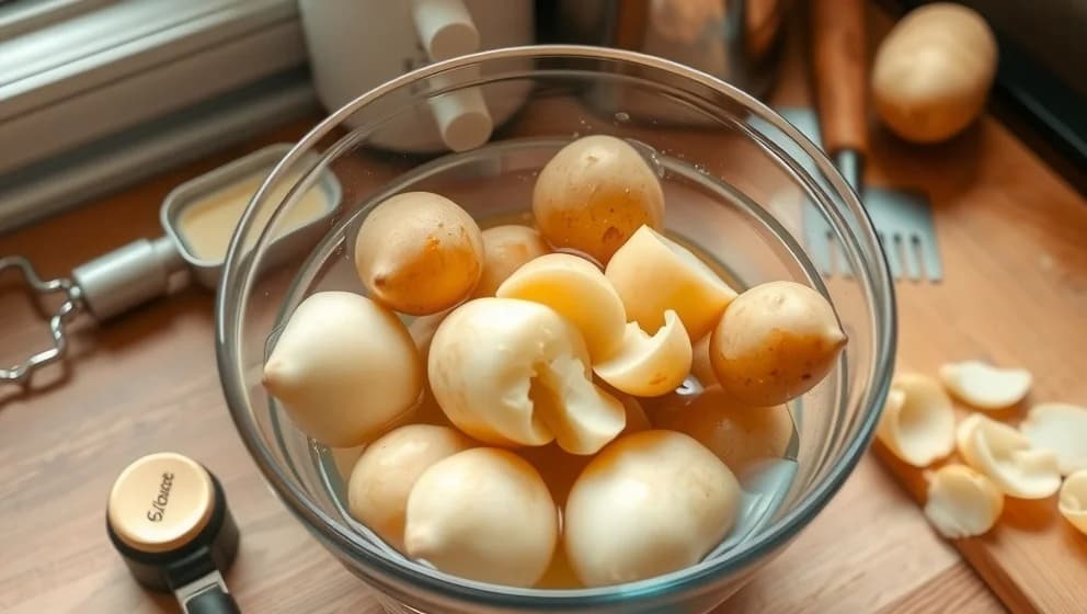 Skala potatis i förväg innan du lagar mat