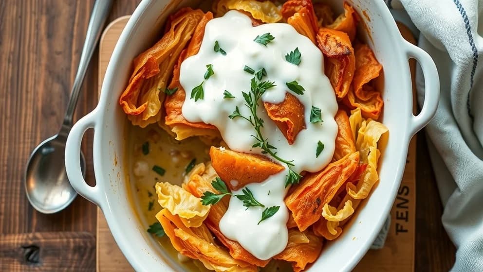 Spetskål i ugn med grädde som det ska vara