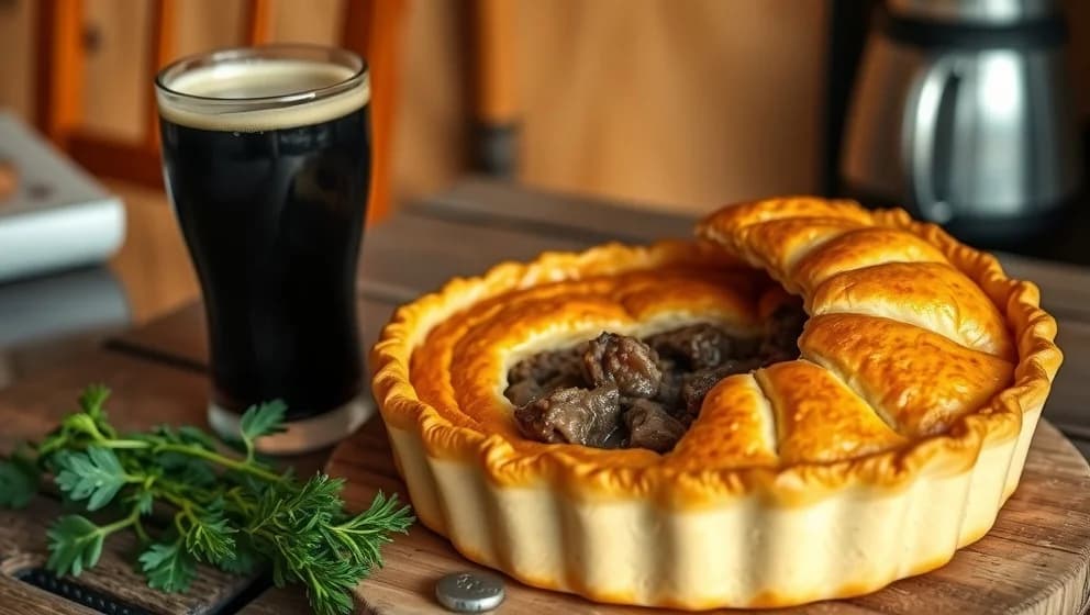 Steak and ale pie från England